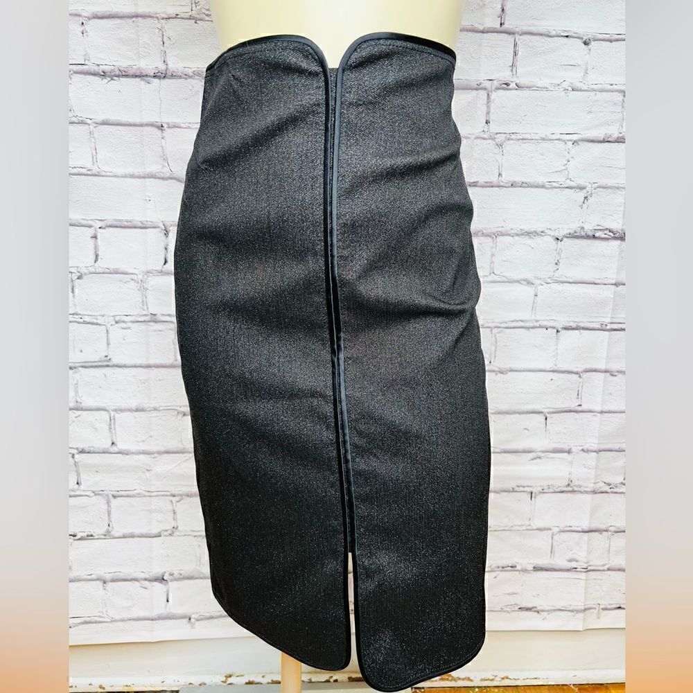 Zac Posen metallic shimmer high waisted skirt size 2